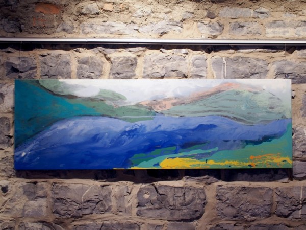 Painting of lake Como